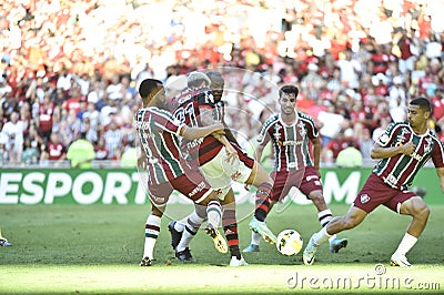 FLAMENGO and FLUMINENSE soccer Editorial Stock Photo